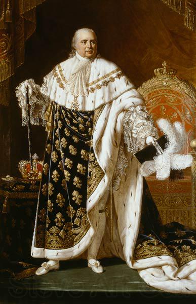 Robert Lefevre Portrait of Louis XVIII in coronation robes